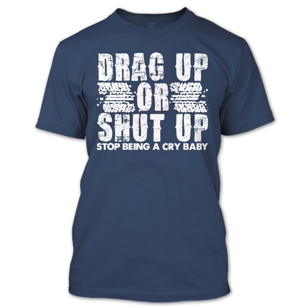 A black t-shirt with the shopify logo