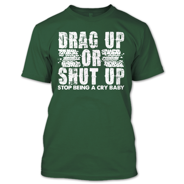 A black t-shirt with the shopify logo