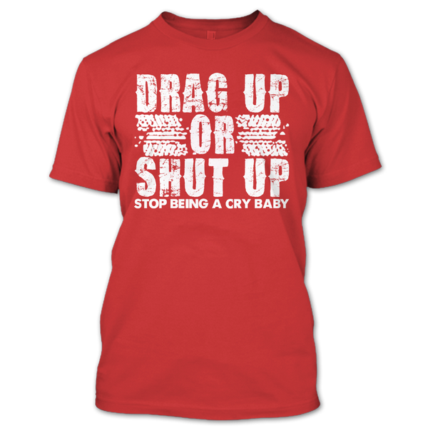 A black t-shirt with the shopify logo