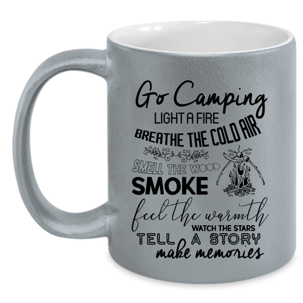 Breathe The Cold Air Coffee Mug, Go Camping Accent Mug