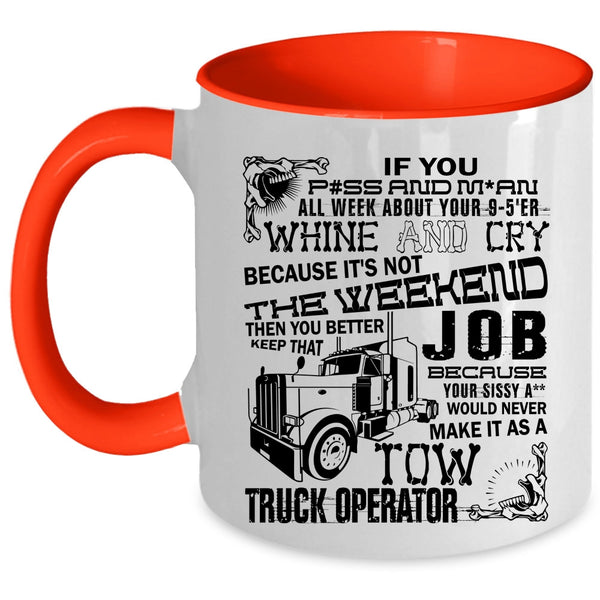 Cool Truck Driver Coffee Mug, Tow Truck Operator Accent Mug