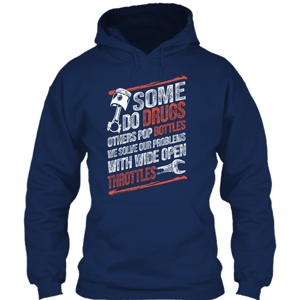 A black t-shirt with the shopify logo