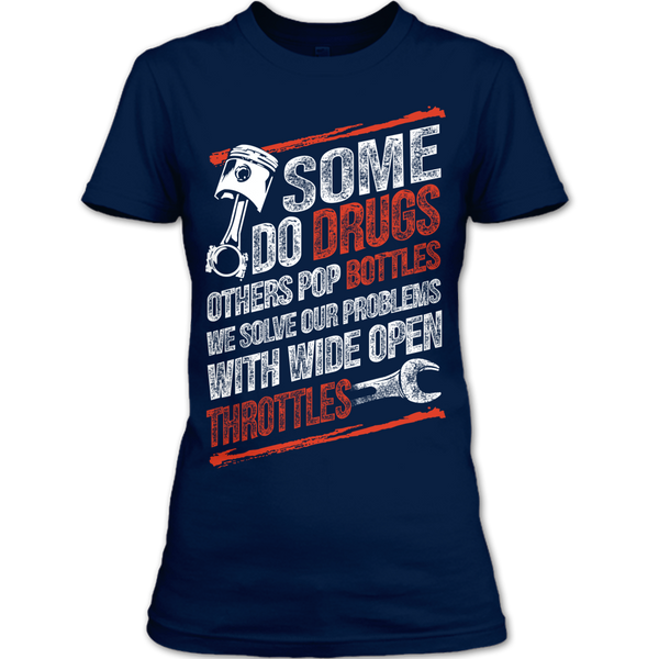 A black t-shirt with the shopify logo