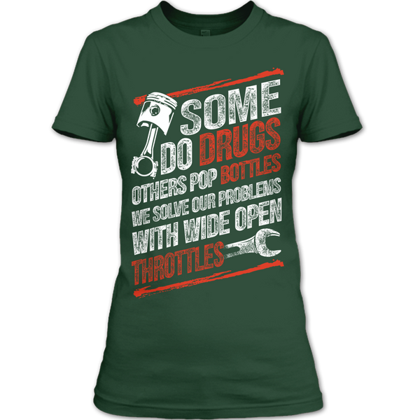 A black t-shirt with the shopify logo