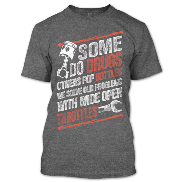 A black t-shirt with the shopify logo