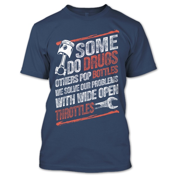 A black t-shirt with the shopify logo