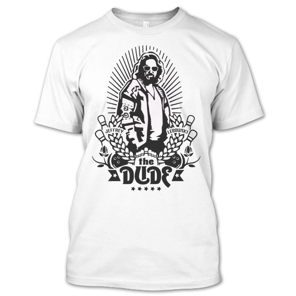 A black t-shirt with the shopify logo