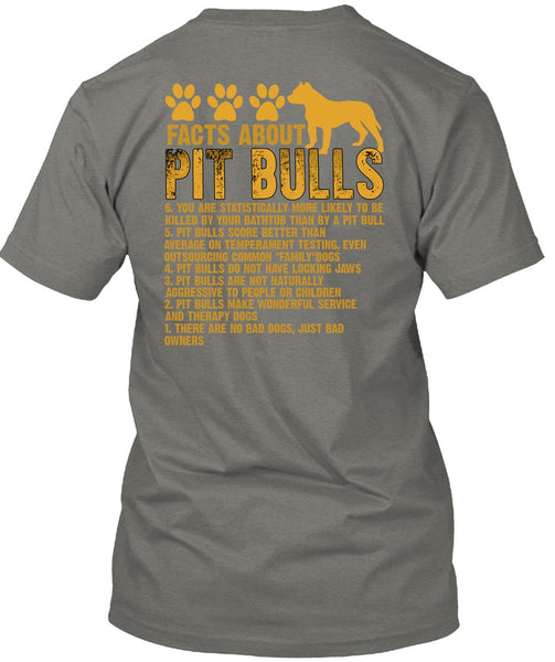 Facts About Pit Bulls T Shirt, There Are No Bad Dogs T Shirt