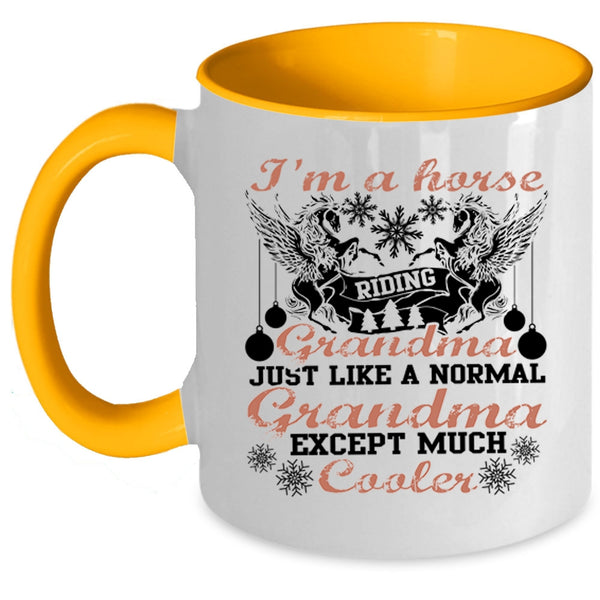 Normal Grandma Coffee Mug, I'm A Horse Riding Grandma Accent Mug