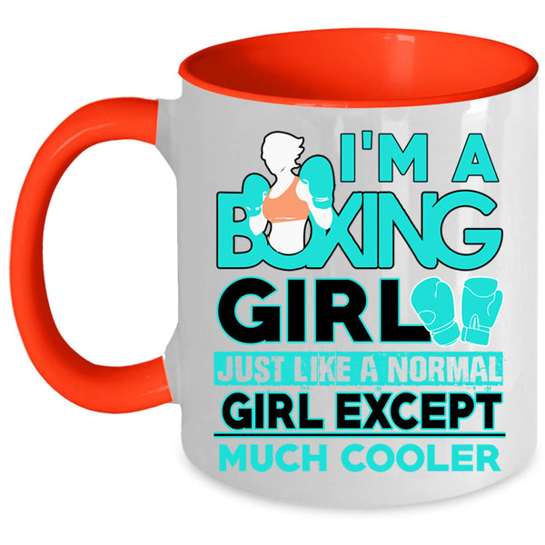 Cool Boxer Coffee Mug, I'm A Boxing Girl Accent Mug