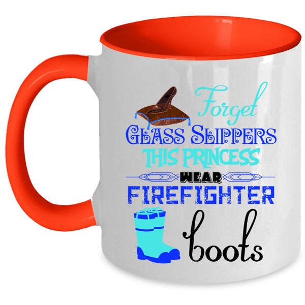 Cute Fireman Coffee Mug, This Princess Wear Firefighter Boots Accent Mug