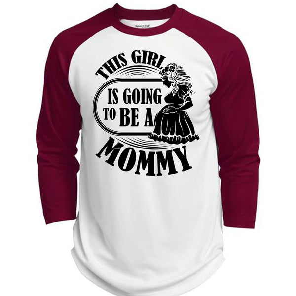 This Girl Is Going To Be A Mommy T Shirt, I Love Mom T Shirt, Awesome T-Shirts  (Polyester Game Baseball Jersey)