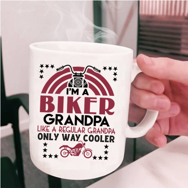 Cool Grandpa Coffee Mug, I'm A Biker Grandpa Cup