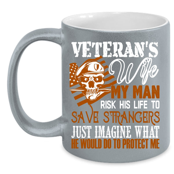 Veteran's Wife Coffee Mug, I Love My Veteran Coffee Cup