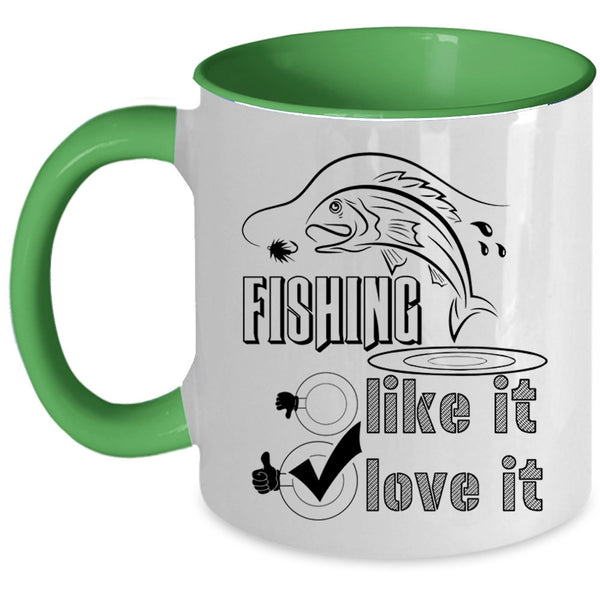 I Love Fishing Coffee Mug, Fishing Accent Mug