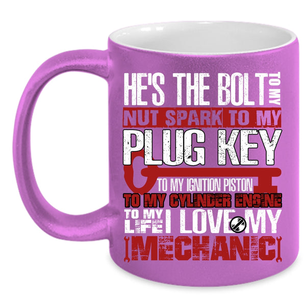 To My Life I Love My Mechanic Coffee Mug, Cute Mechanic's Wife Coffee Cup