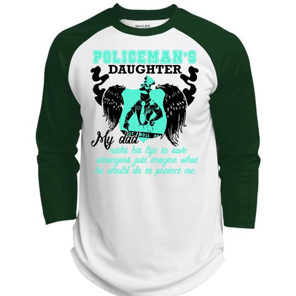 Policeman's Daughter T Shirt, I Love Police T Shirt, Awesome T-Shirts  (Polyester Game Baseball Jersey)