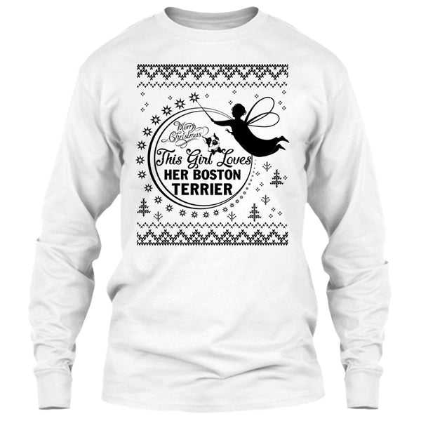 Merry Christmas T Shirt, Coolest Boston Terrier T Shirt
