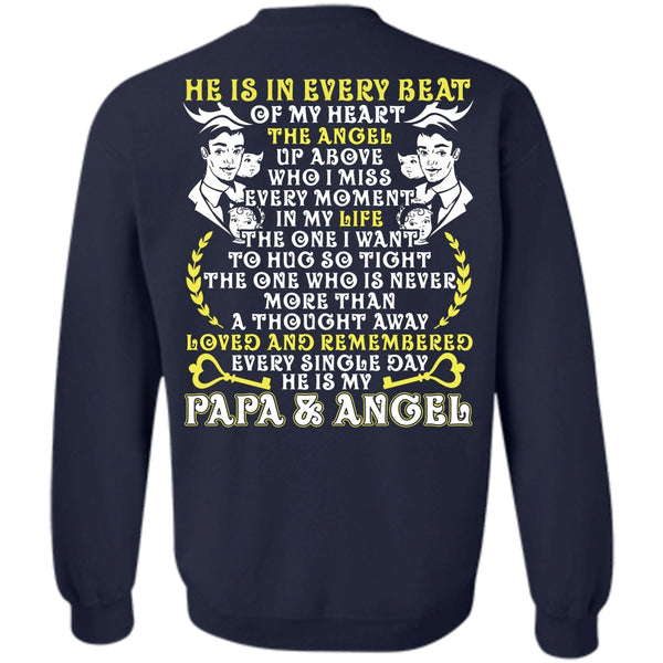 Papa And Angel T Shirt, I Love Papa Sweatshirt