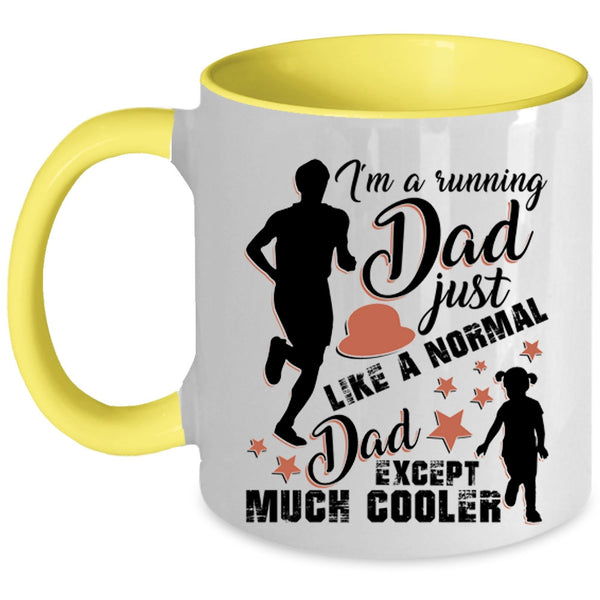 Cool Running Dad Coffee Mug, I'm A Running Dad Accent Mug