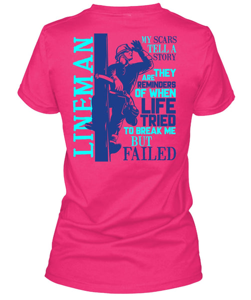 Lineman My Scars Tell A Story T Shirt, I Love Lineman T Shirt