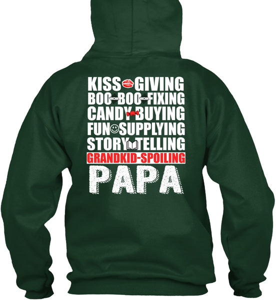 Grandkid-Spoiling Papa T Shirt, Kiss Giving T Shirt