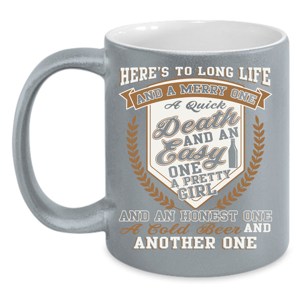 Pretty Girl Coffee Mug, Cold Beer Coffee Cup