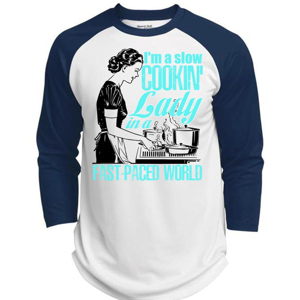 I'm A Slow Cooking Lady T Shirt, I Love Cooking T Shirt, Awesome T-Shirts  (Polyester Game Baseball Jersey)
