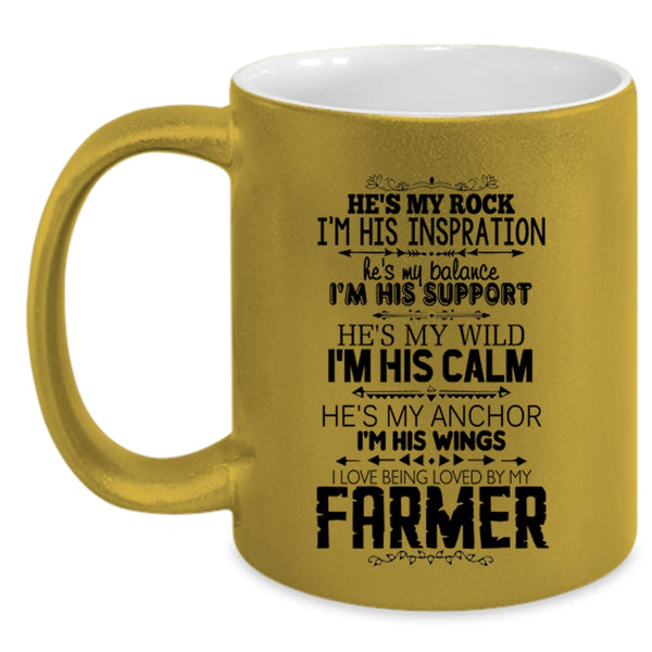 I Love Farmer Coffee Mug, I Love Being Loved By My Farmer Accent Mug