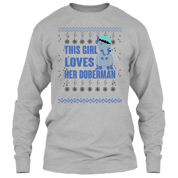 This Girls Loves Her Doberman T Shirt, Coolest Doberman Lover T Shirt