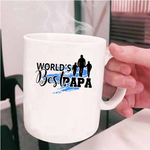 Cool Gift For Dad Coffee Mug, World's Best Papa Cup