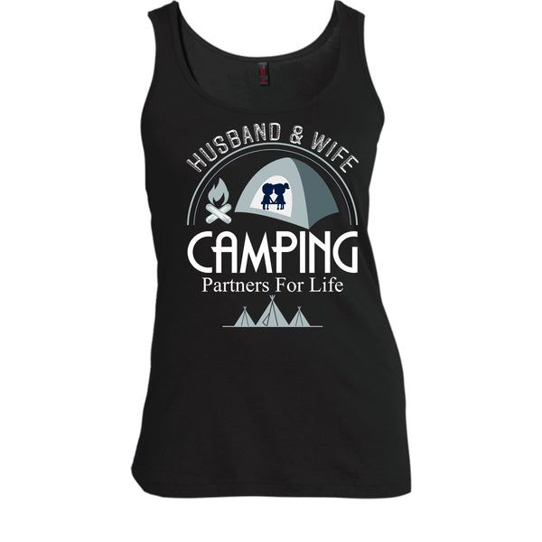 Husband & Wife T Shirt, Camping Partners For Life T Shirt, Cool T Shirt