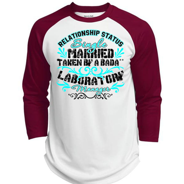 Married Taken By A Laboratory Manager T Shirt, I Love Manager T Shirt, Awesome T-Shirts  (Polyester Game Baseball Jersey)