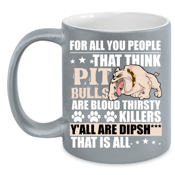 Cute Pitbulls Coffee Mug, Lovely Pit Bull Lovers Coffee Cup