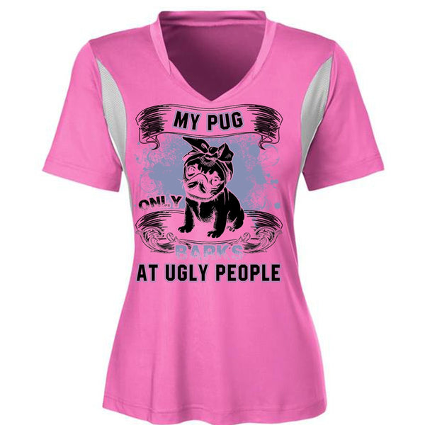 My Pug Only Barks At Ugly People T Shirt, I Love Pug T Shirt, Awesome T-Shirts