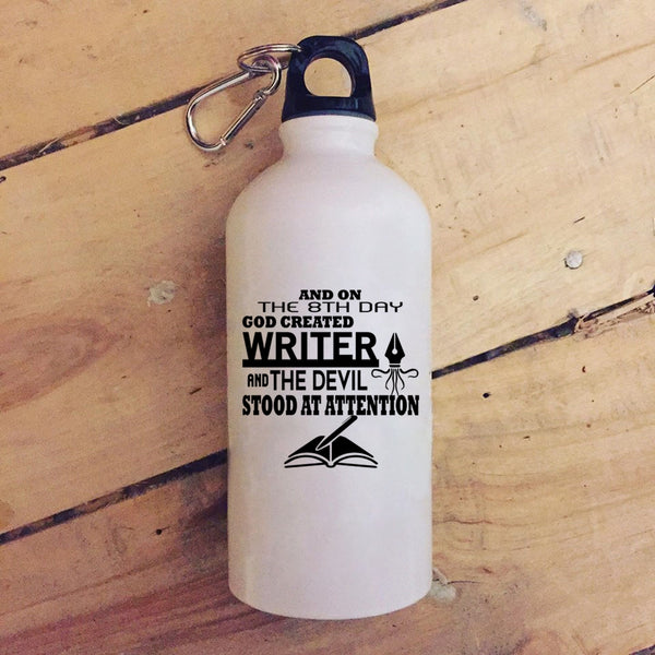 On 8th Day God Created Writer 20 oz Stainless Steel Bottle,Awesome Writer Outdoor Sports Water Bottle