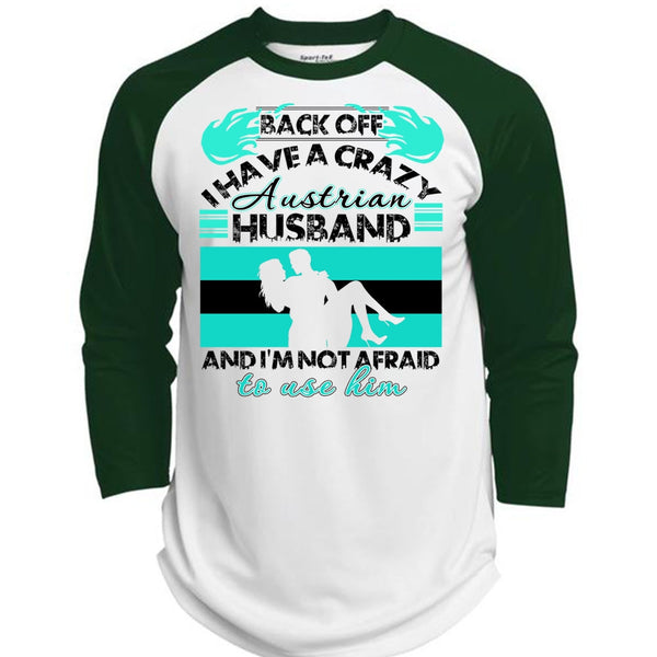 I Have A Crazy Austrian Husband T Shirt, I Love Wife T Shirt, Awesome T-Shirts  (Polyester Game Baseball Jersey)