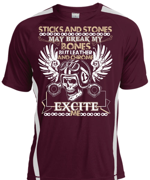 Sticks And Stones T Shirt, Being A Biker T Shirt, Cool Shirt