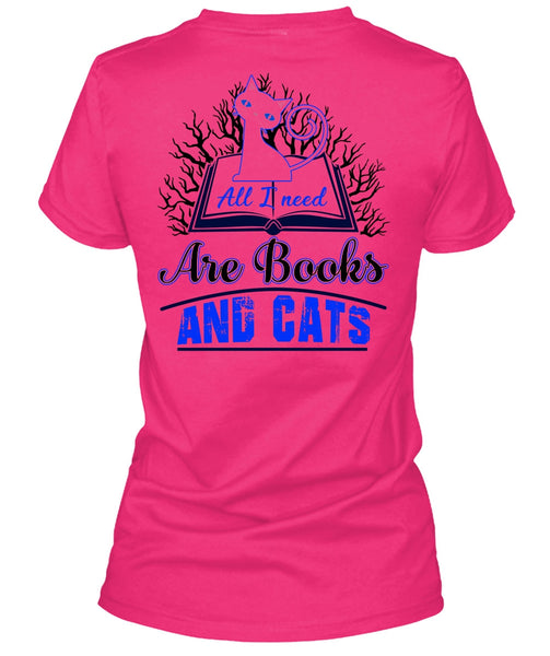 All I Need Are Books And Cats T Shirt, I Love Cat T Shirt