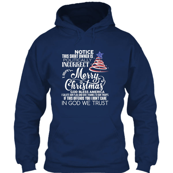 Merry Christmas T Shirt, God Bless American T Shirt