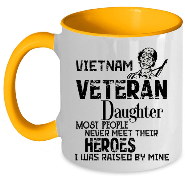 Cool Veteran's Daughter Coffee Mug, Vietnam Veteran Daughter Accent Mug