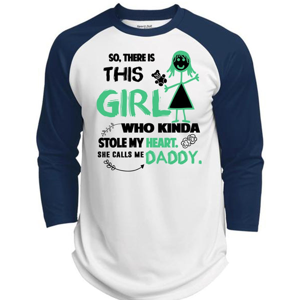 This Girl Who Kinda Stole My Heart T Shirt, She Calls Me Daddy T Shirt, Father's Day T Shirt  (Polyester Game Baseball Jersey)