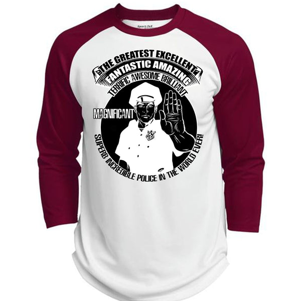 Police In The World Ever T Shirt, I Love Police T Shirt, Awesome T-Shirts  (Polyester Game Baseball Jersey)