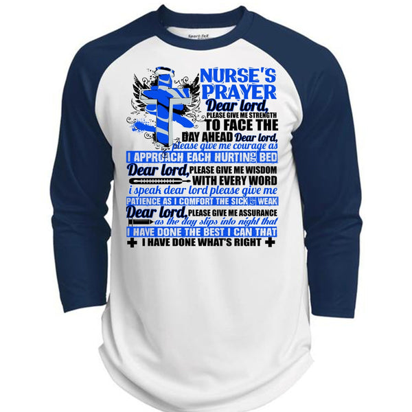 Nurse's Prayer T Shirt, I Love Nursing T Shirt, Awesome T-Shirts  (Polyester Game Baseball Jersey)