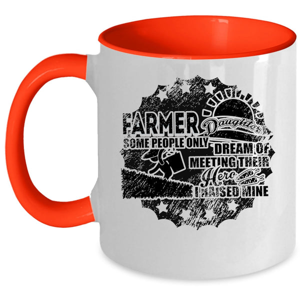 I Raise A Farmer Daughter Coffee Mug, Farmer Daughter Accent Mug