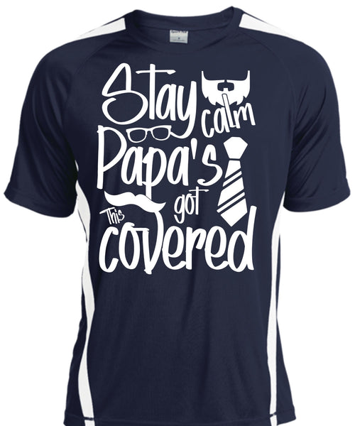 Stay Calm Papa's Got This Covered T Shirt, Being A Papa T Shirt, Cool Shirt