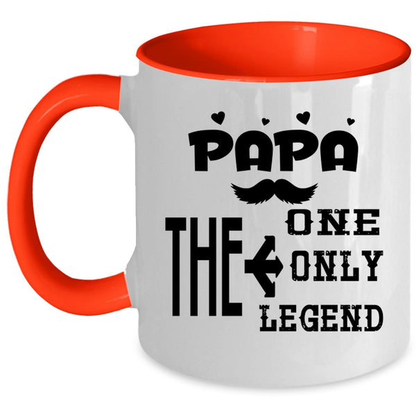Awesome Gift For Papa Coffee Mug, Papa The One The Only Accent Mug