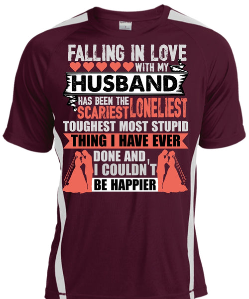 Falling In Love With My Husband T Shirt, I Couldn't Be Happier T Shirt, Cool Shirt