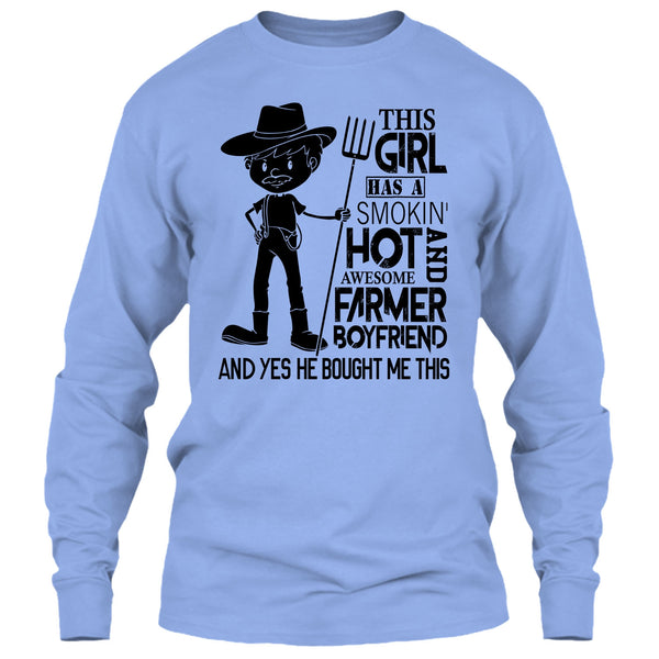 Awesome Farmer Boyfriend T Shirt, Gift Farmer T Shirt