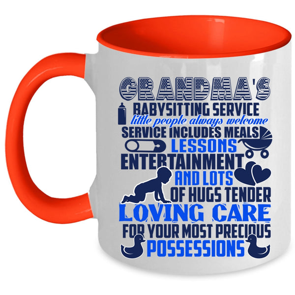 Grandma's Loveing Care Coffee Mug, Grandma's Babysitting Service Accent Mug